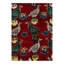 One-of-a-Kind 3'11'' X 6'5'' 1980s in Red/Green