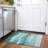 Lizabeta Machine-Washable Indoor/Outdoor Teal Rug-858284419