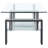 Paizleigh vidaXL Coffee Table, Tempered Glass Top, Center Table, 37.4''x21.7''x15.7''-1591512422