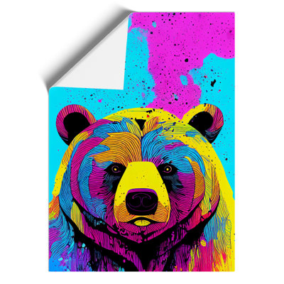 Colourful Bear No.3 - Wall Art