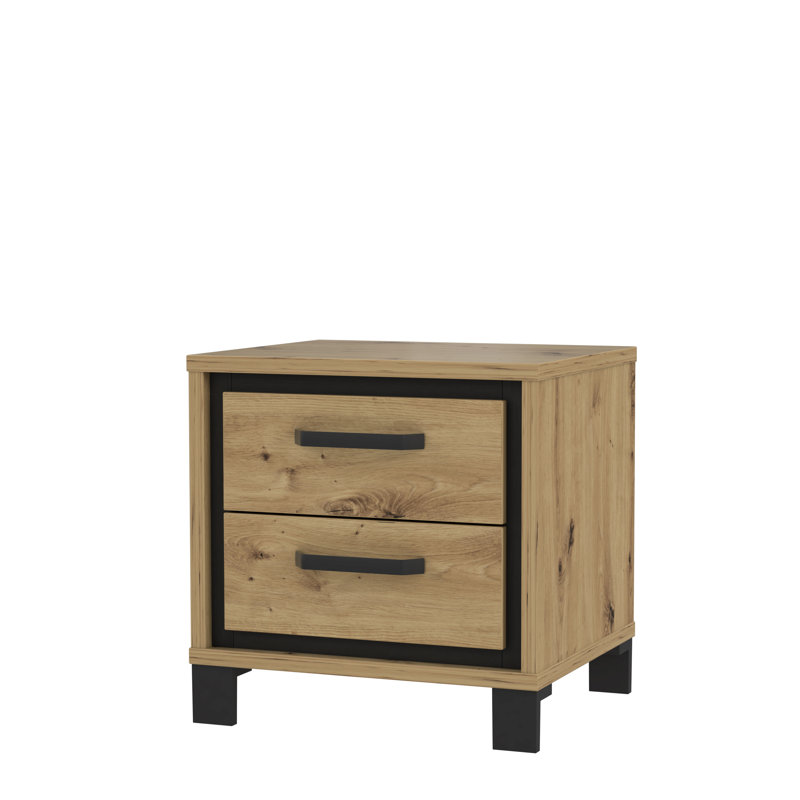 Crespin 49.4cm W Manufactured Wood Bedside Table