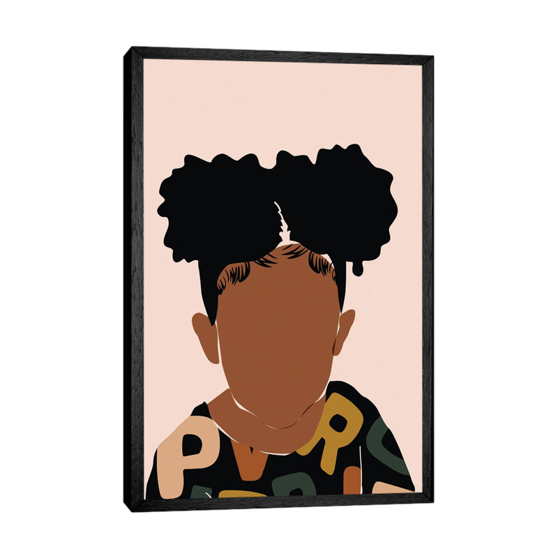 Two Puffs by Domonique Brown - Print on Canvas, 66.04 cm H x 45.72 cm W, Black Framed Canvas