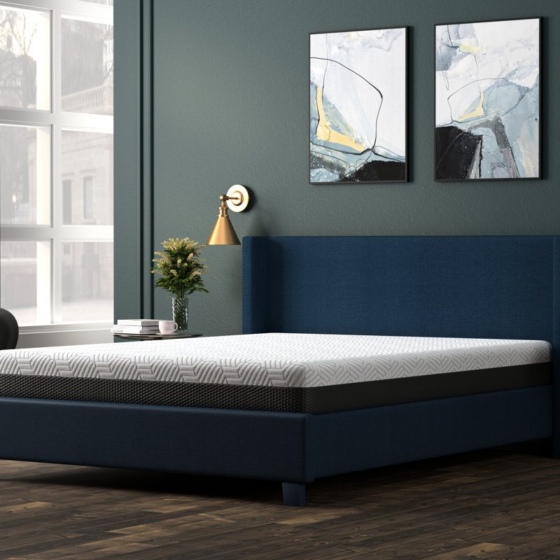 Très grand matelas de 8 pouces avec housse de refroidissement, mousse à mémoire de forme en I ventilée, mousse de 3 po, fonction de base à densité de 4 po, ventilée