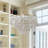 Ladaniel 6-Light Dimmable Gold Chandelier with White Round Shells