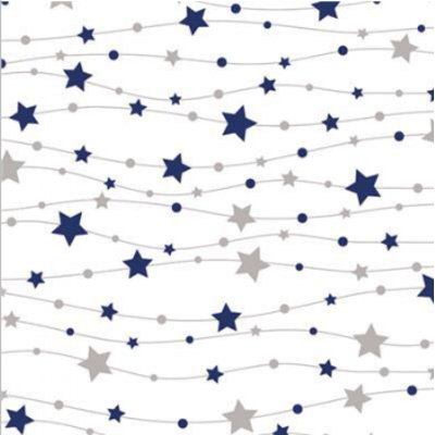 Set Of 20 Celebrate Allover Stars Garland Pattern Napkins