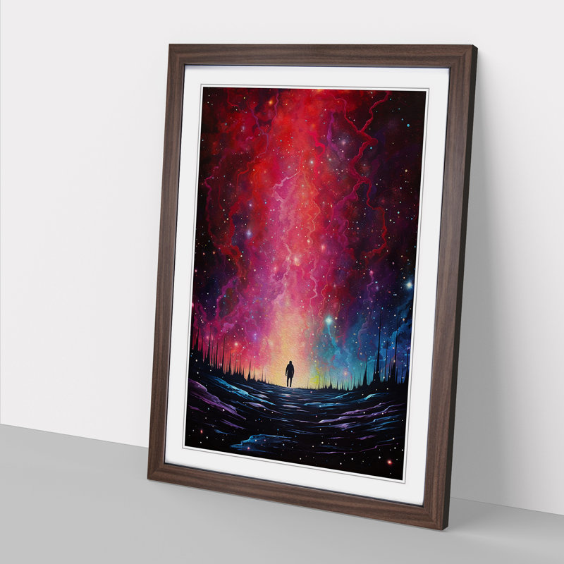 Galaxy Colour Field - Framed Print, Walnut Framed, 46cm H x 34cm W