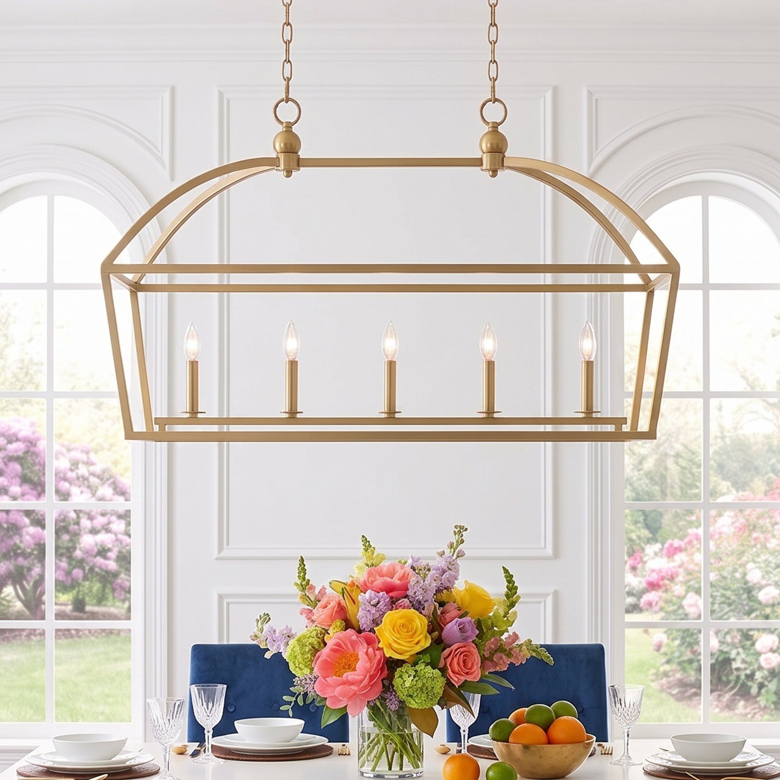 Alfreda 5-Light Chandelier, Brass