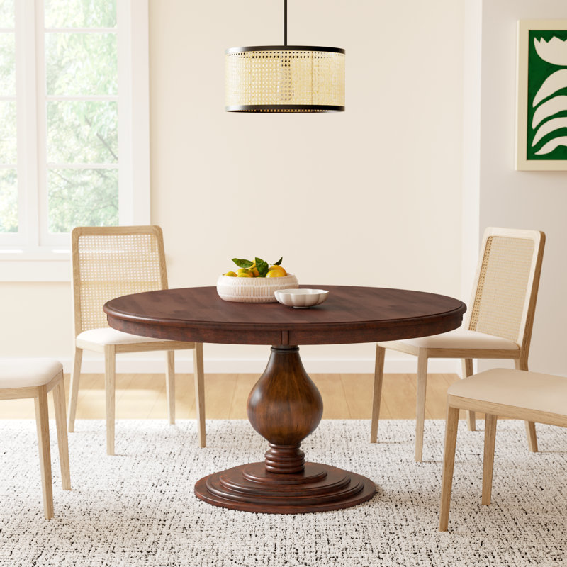 Kehoe Round Solid Wood Dining Table, 48" W x 48" L, Coffee