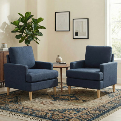 Chaise d'appoint avec pieds en bois massif