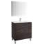 Ensemble de meuble-lavabo mural simple de 31 po avec Miroir Jasso