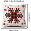  Housse de coussin en lin imprimé