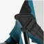 Chaise pliante en acier bleu