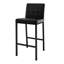 Chaise de bar en polyuréthane noir de conception moderne avec configuration stable des pieds en métal, pour les restaurants