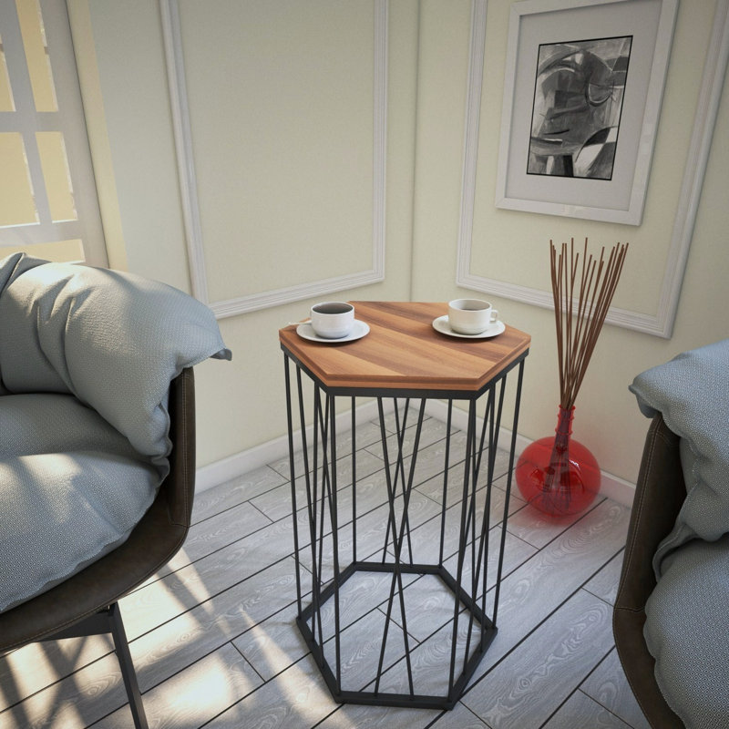 Table de bout Afia, Brun