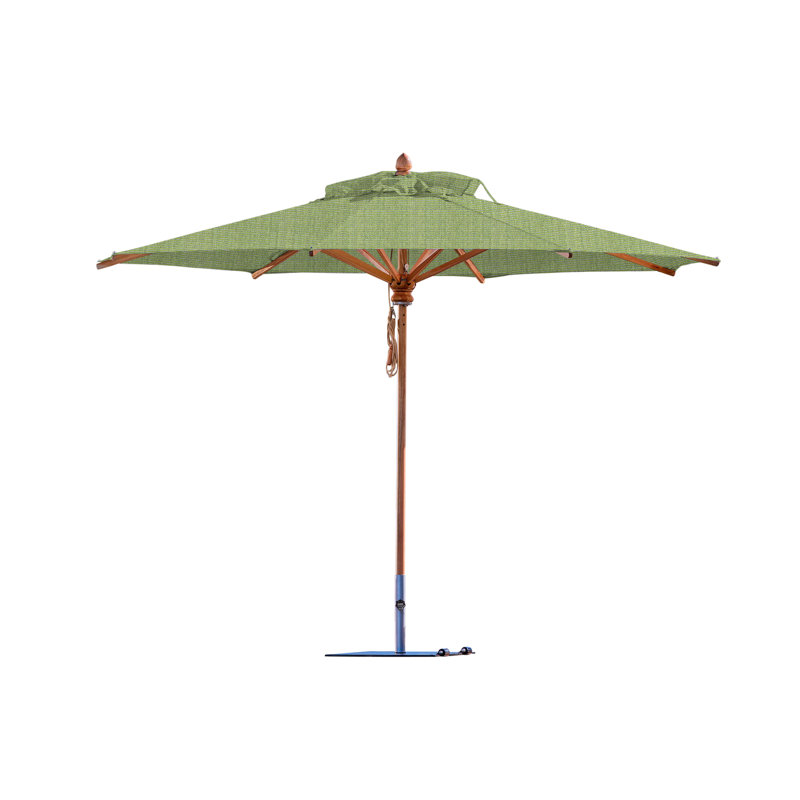 Safari 11.5' Round Umbrella, Square Metal w/ wheels+2.25" Stainless Steel Tube, 99.6" H x 137" W x 137" D, Tuscany