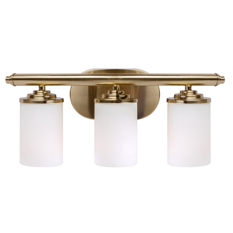 Bastia 3 - Light Dimmable Vanity Light, Soft Gold / Umber Linen