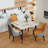 Annagh Stone Top Metal Base Dining Table-268854960-268855625