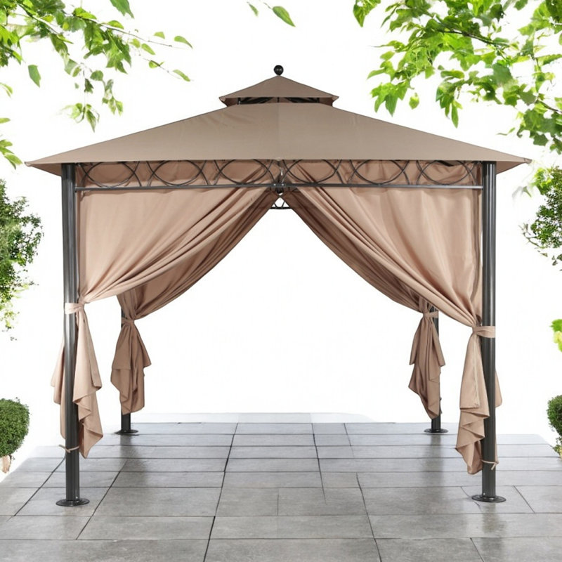 Dubai Gazebo 3x3m Mocha, Brown