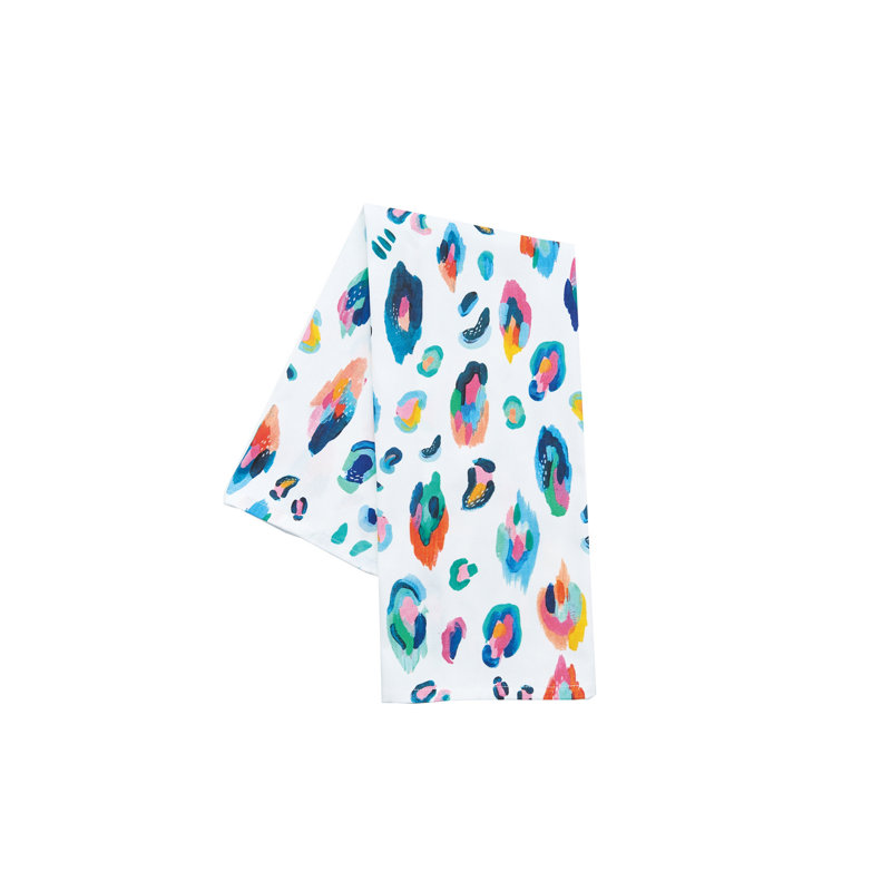 Torchon 100% coton Bright Leopard