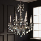 Milano 12 Light 31in x 40in Two-Tier Chandelier in French Gold with Clear Radiance Crystals
