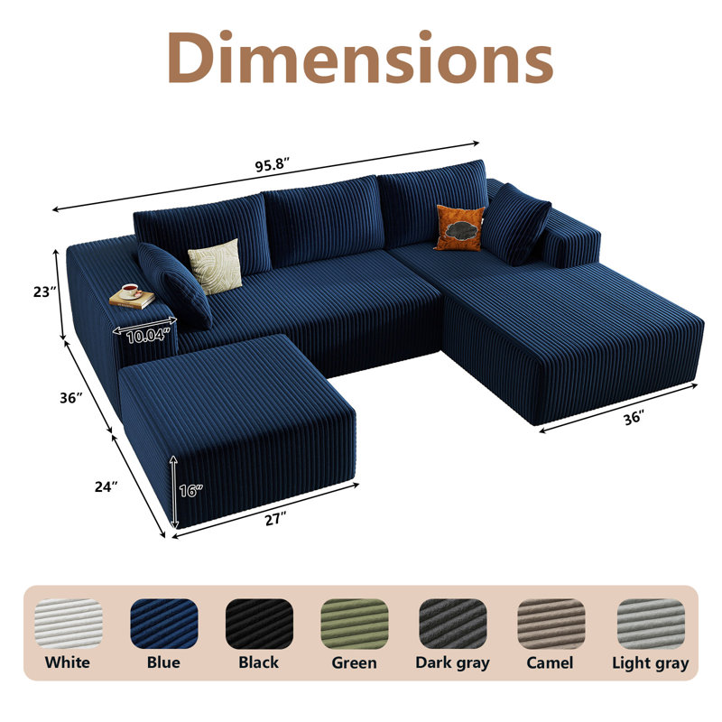 Canapé modulaire Boneless Modular Cloud, Bleu