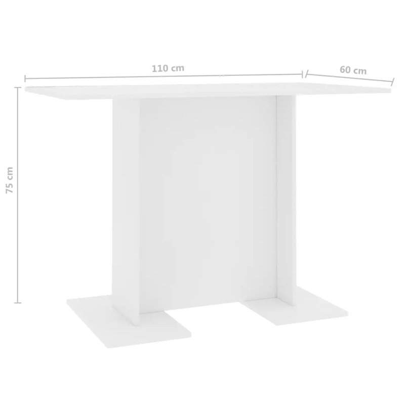 Palmeri Dining Table, White