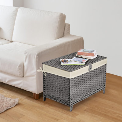 Wicker Storage Basket with Lid