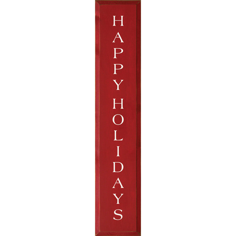 Happy Holidays Textual Art Plaque