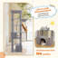 Arbre à chat 67 po pour grands chats 20 lb, tour haute et robuste pour grands chats d'intérieur avec perchoir extra-grand, 2 grands condos, poteau à griffes et hamac confortable