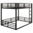Durable Metal Floor Bunk Bed Frame, Heavy-Duty Noise-Free Design for Kids Teens Adults-1527320011