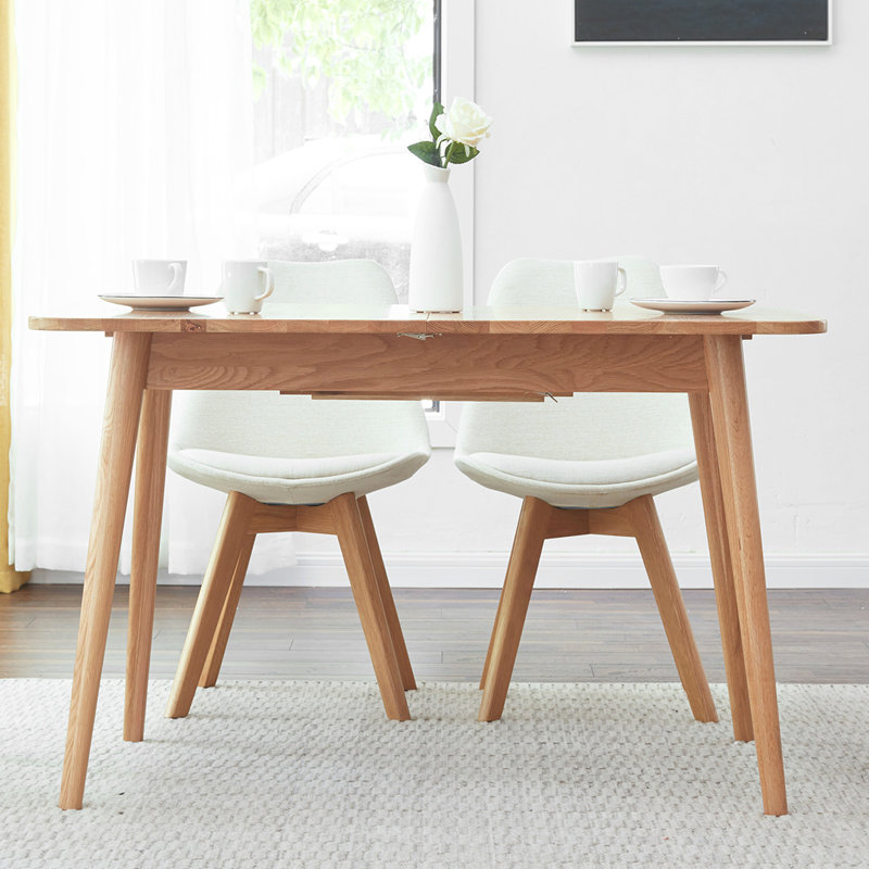 Table de salle à manger et de cuisine en chêne massif, capacité de 6 à 10 personnes, couleur chêne facile à nettoyer, 63,83 po Profondeur, pour les personnes