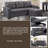 Queribus Dark Gray Reversible Sleeper Sectional Sofa With Storage Chaise