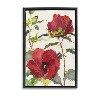 «Red Poppy Duo», toile flottante encadrée par Theresa Heidel