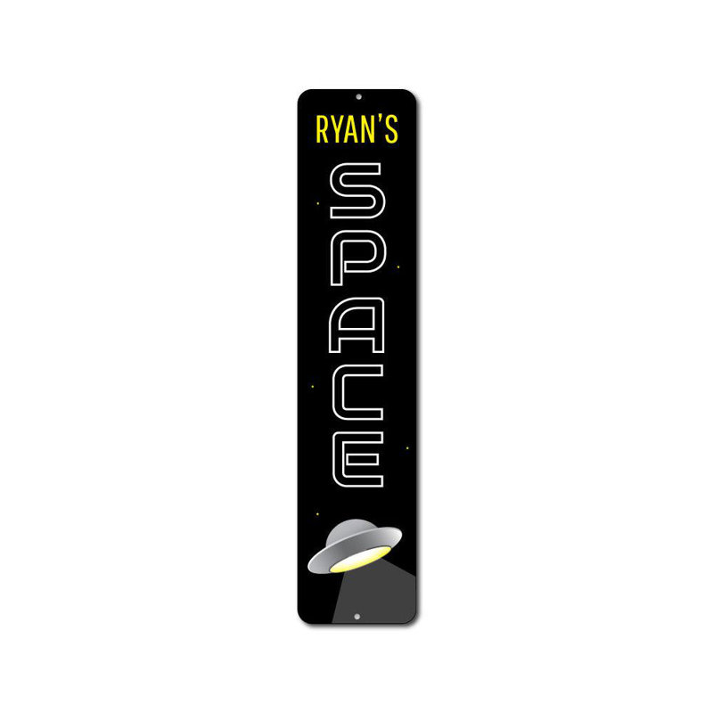 Enseigne verticale en aluminium Space, H 4 po x l 18 po x P 0,04 po