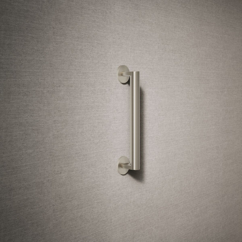 Components In Grab Bar, Vibrant Brushed Nickel, 12" W