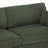 Bentura Upholstered Green Corduroy Modular Sofa with Pillow Back and Solid Wood Legs-410654923