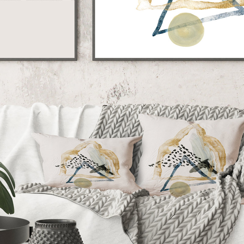 Housse de coussin carré avec insert Minimalistic Landscape of Mountains with Moon I, 18" x 18"