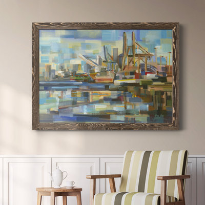 Port of Seattle - Reproduction d'art sur toile encadrée