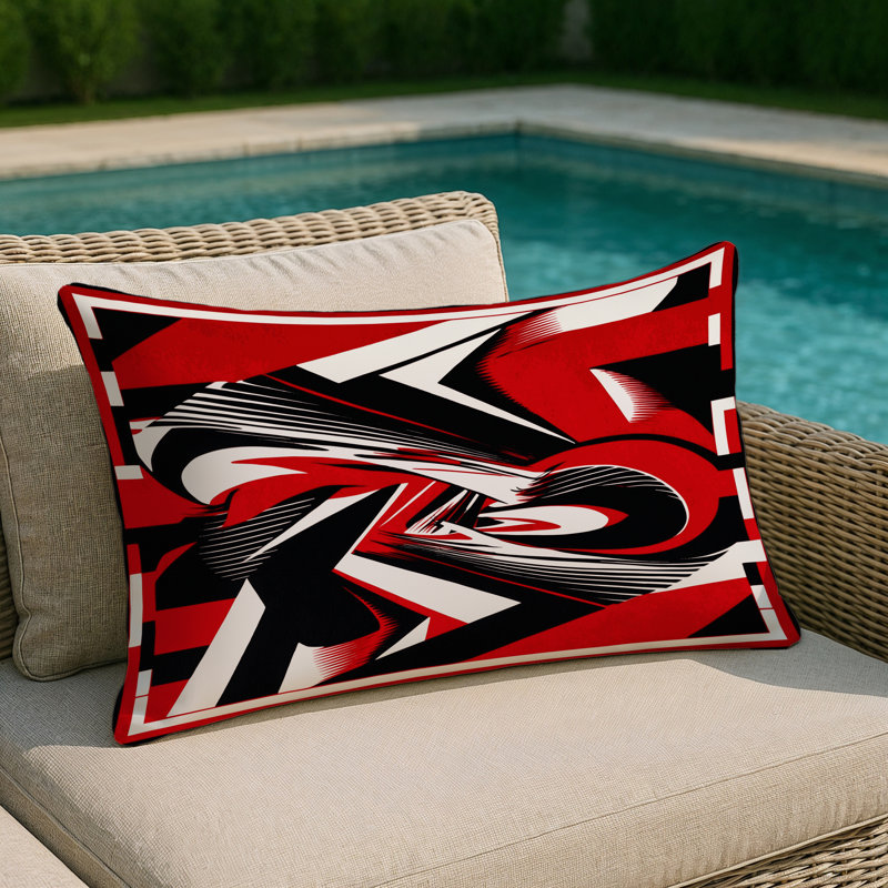 Ruby Reflection Indoor And Outdoor Pillow, Rectangle 20"H x 14"W
