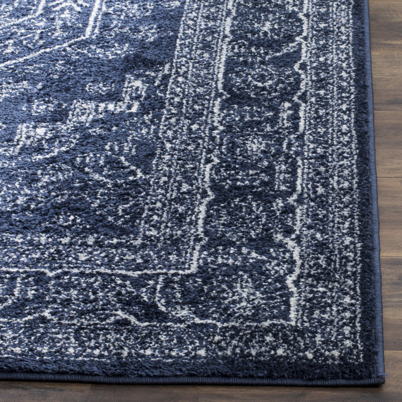 Stromsburg Oriental Area Rug, Rectangle 183 x 274cm, Navy/Ivory