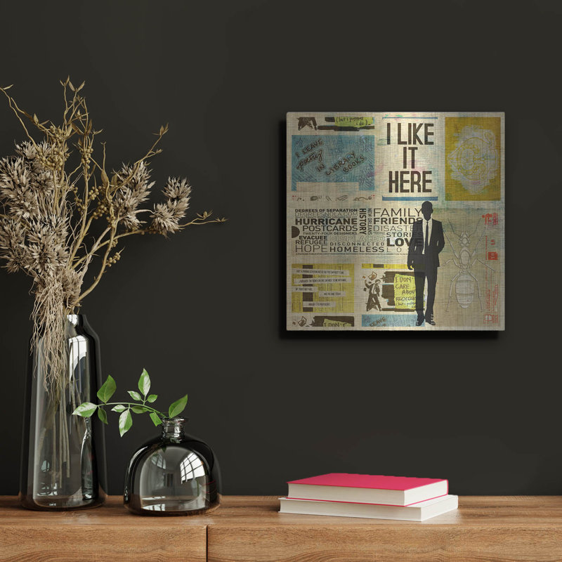 «I Like It Here» par DB Waterman, H 12 po x l 12 po