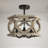 Luther Wood Semi Flush Mount