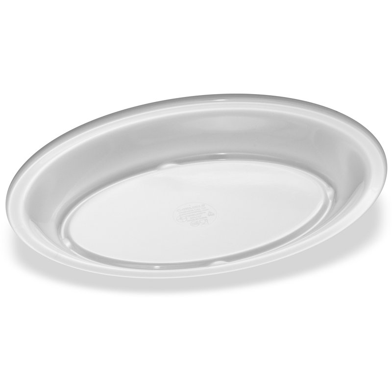 Wrought Studio™ Asso Melamine Platter, White, 1.19" H x 8.97" W x 12" D