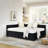 Full Size Velvet Daybed With Two Drawers, Comfortable And , Contemporary Style For Office Decor Size, Upholstered Daybed, Material, , Modern, Living Room-215442334