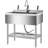 20 Inch Small Stainless Steel Utility Sink with Hot & Cold Faucet for Compact Spaces-119411079