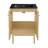 Classe 24" Freestanding Bathroom Vanity in Natural Oak with Black 3-Hole Centerset Sink Top-106955646-106955645