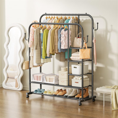 109cm Rolling Clothing Rack
