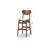 Goguen Justin Sand Fabric Upholstered And Walnut Brown Finished Wood 2-Piece Bar Stool Set-138613226
