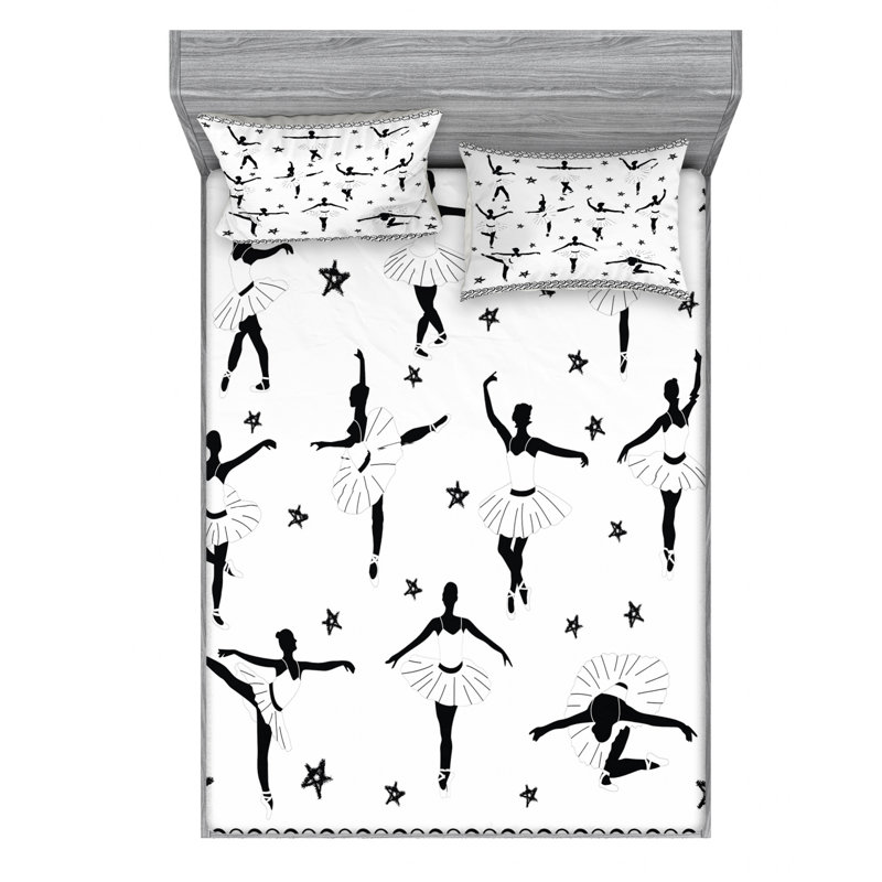 Microfiber Sheet Set, Queen Sheet Set with Fitted Sheet