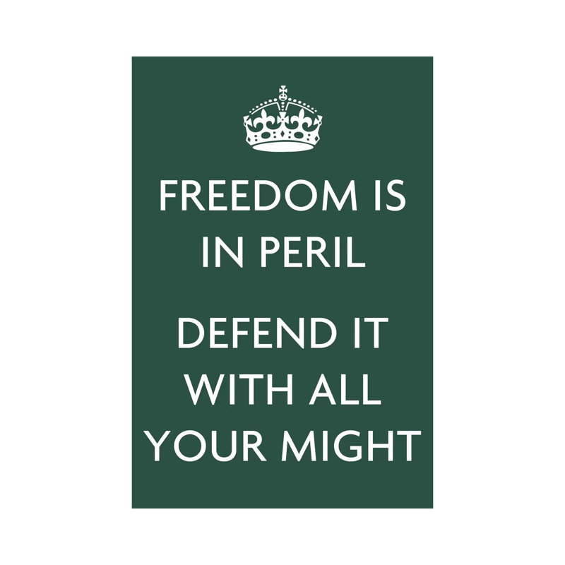 Freedom Is In Peril, Defend It With All Your Might - Wrapped Canvas Print, 20.32 cm H x 30.48 cm W